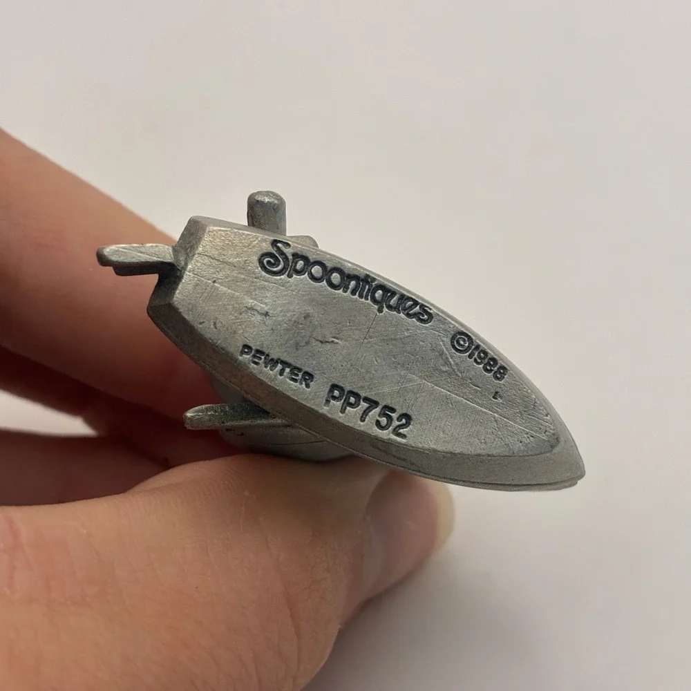 Vintage 1988 Spoontiques Pewter Pig Sailor Sailboat Figurine PP752